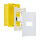 Conjunto Interruptor Simples com Suporte 4x2 Acrílico Branco Madrid Lexman
