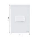Conjunto Interruptor Simples com Suporte 4x2 Acrílico Branco Madrid Lexman