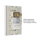 Conjunto Interruptor Simples com 1 Tomada 10A com Suporte Branco Fosco Madrid Lexman