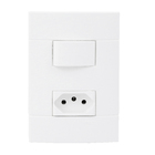 Conjunto Interruptor Simples + Tomada 2P+T 10A 250V Lunare Schneider