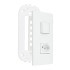 Conjunto Interruptor Simples + Tomada 2P+T 10A 250V Lunare Schneider