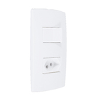 Conjunto de Interruptor Simples com Tomada 20A Branco Lille Lexman