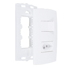Conjunto de Interruptor Simples com Tomada 20A Branco Lille Lexman