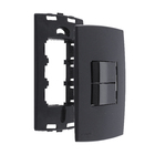 Conjunto Interruptor Simples Duplo 10A 220V Preto Lexman