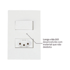 Conjunto Interruptor Simples e Tomada 10A Branco InovaPro Alumbra