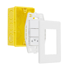 Conjunto de Interruptor Simples e Tomada 10A  Branco Stella Steck