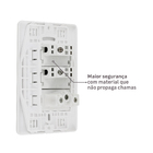 Conjunto de Interruptor Simples e Tomada 10A  Branco Stella Steck