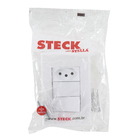 Conjunto de Interruptor Simples e Tomada 10A  Branco Stella Steck