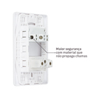 Conjunto Interruptor Simples e Tomada 2P+T 10A 4x2 Branco Stella Steck