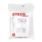 Conjunto de Interruptor Simples e Tomada 2P+T 20A 4x2 Branco Stella Steck