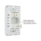 Conjunto de Interruptor Simples e Tomada Branco Habitat Fame