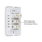 Conjunto de Interruptor Simples e Tomada Branco Habitat Fame