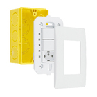 Conjunto de Interruptor Simples e Tomada Branco Habitat Fame