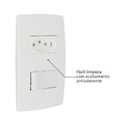Conjunto de Interruptor Simples com Tomada Energia Branco Pial Plus Legrand