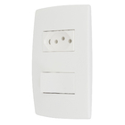 Conjunto de Interruptor Simples com Tomada Energia Branco Pial Plus Legrand