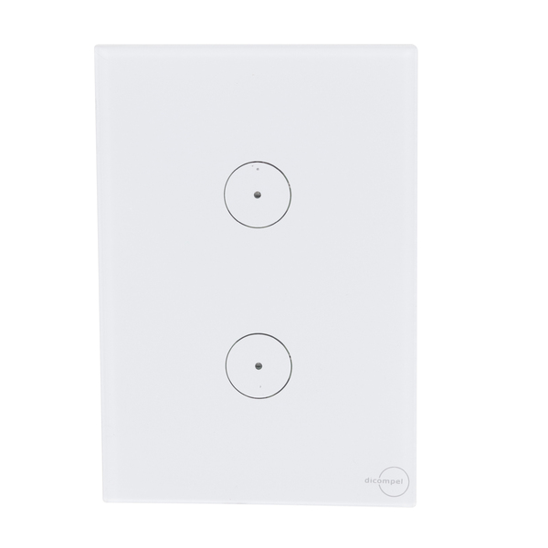Conjunto Interruptor Touch 2 Pad 4X2 Branco Vetro