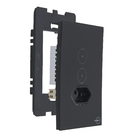 Conjunto Interruptor Touch 2 Pad + Tomada 2P+T 10A Preto Vetro