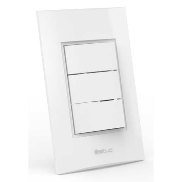 Conjunto Interruptor Triplo Paralelo 4x2 - Beleze Branca - 14