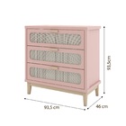 Conjunto Isa Cama + Comoda Infantil Quarto De Criança Rosa