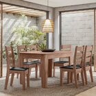 Conjunto Isis 135x90cm Com 6 Cadeiras Amêndoa/11c