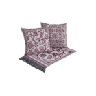 Conjunto Jacquard Pezeira dupla Face King 5 Peças Vinho
