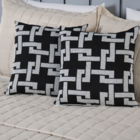 Conjunto Jacquard Pezeira dupla Face Queen 5 Peças Preto