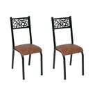 Conjunto Jade Flex 1,36m Tampo Laminado Com 6 Cadeiras Preto