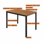 Conjunto Jade Flex 1,36m Tampo Laminado Com 6 Cadeiras Preto