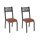 Conjunto Jade Flex 1,36m Tampo Laminado Com 6 Cadeiras Preto/