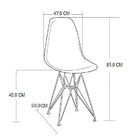 Conjunto Jantar Eames De Ferro Branco Tampo Redondo 110cm Vid
