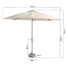 Conjunto Jardim 1 Mesa Ø130cm 4 Cadeiras Com Braços 1 Ombrelo