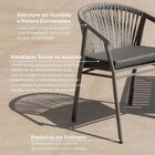 Conjunto Jardim 1 Mesa Ø130cm 4 Cadeiras Com Braços 1 Ombrelo