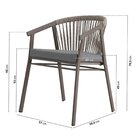 Conjunto Jardim 1 Mesa Ø130cm 4 Cadeiras Com Braços 1 Ombrelo