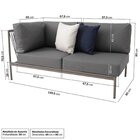 Conjunto Jardim 2 Chaise 1 Sofá 1 Puff 1 Mesinha 1 Champanhei