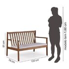 Conjunto Jardim Banco E Mesa Auxiliar Madeira Maciça Gurupi C