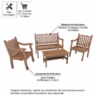 Conjunto Jardim De Madeira Maciça Trento Curvato Natural - St