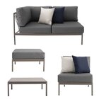 Conjunto Jardim E Varanda 1 Chaise 1 Sofá 1 Puff 1 Mesa Later