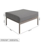 Conjunto Jardim E Varanda 1 Chaise 1 Sofá 1 Puff 1 Mesa Later