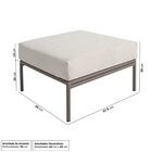 Conjunto Jardim E Varanda 1 Chaise 1 Sofá 1 Puff 1 Mesa Later