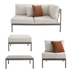 Conjunto Jardim E Varanda 1 Chaise 1 Sofá 1 Puff 1 Mesa Later