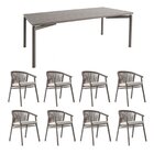 Conjunto Jardim E Varanda 1 Mesa 190cm 8 Cadeiras Com Braços