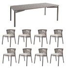 Conjunto Jardim E Varanda 1 Mesa 190cm 8 Cadeiras Sem Braços