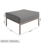 Conjunto Jardim E Varanda 2 Chaise 1 Sofá 1 Puff 1 Mesinha Re