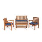 Conjunto Jardim Em Madeira Rustic - Azul