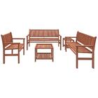 Conjunto Jardim Em Madeira Veneziana Madebal - Jatobá