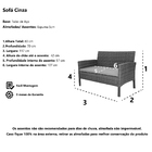 Conjunto Jardim Sofá 2 Lugares Com 2 Poltronas Rattan Davos +