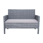 Conjunto Jardim Sofá 2 Lugares Com 2 Poltronas Rattan Davos +