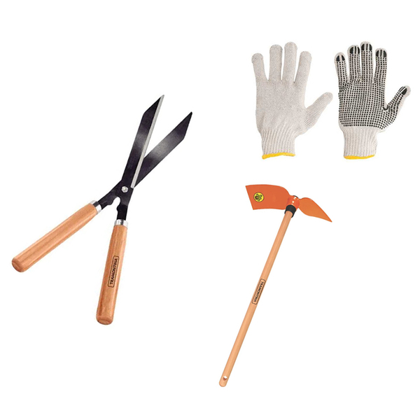 Conjunto Jardinagem 2 Peças Tesoura E Mini Picareta Tramontin