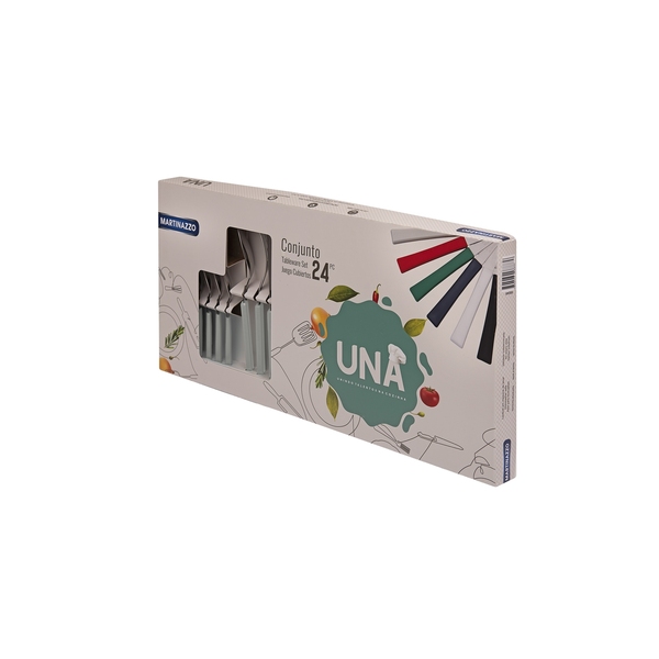 Conjunto Jogo De 24 Talheres Una Cabo Preto Martinazzo