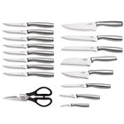 Conjunto Jogo De Facas Aço Inox 18 Peças Prime Chef Import